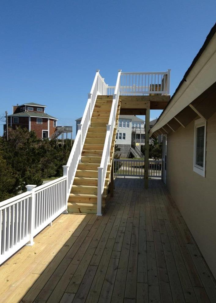 Outer Banks beach box renovation side deck
